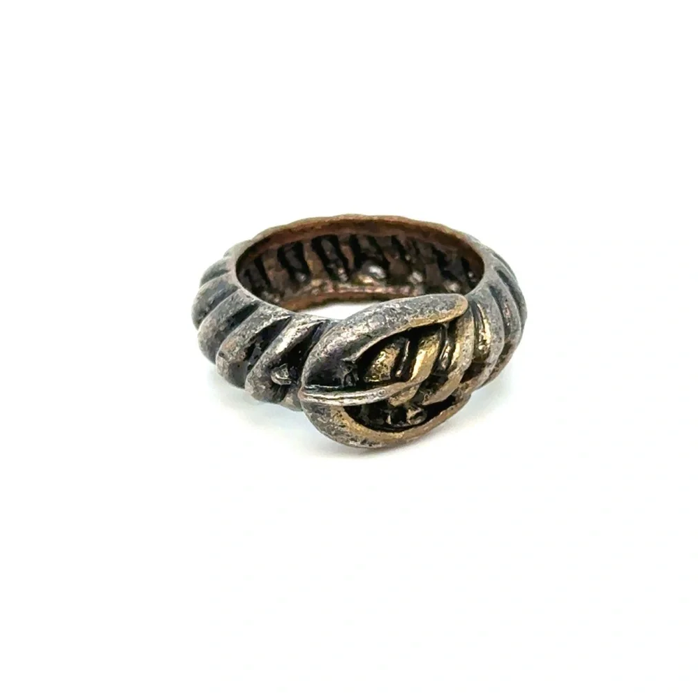 Vintage-Style Twisted Knot Copper Ring - Women's‎ Fashion Jewelry